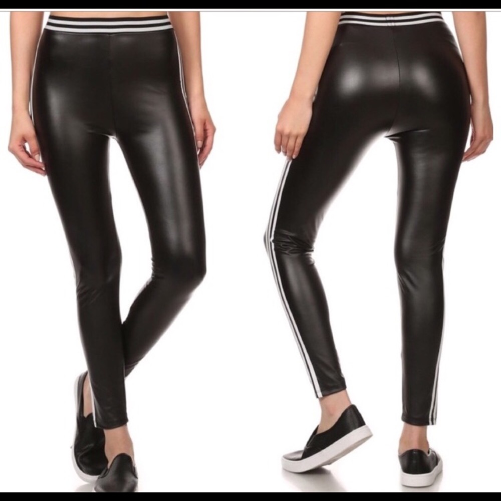 Vegan side stripe leggings🔥🔥